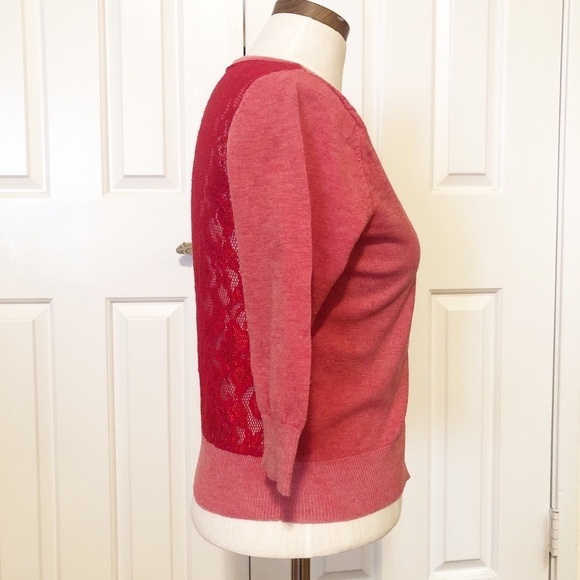 Marc Jacobs red lace cardigan rhinestone buttons 6 - Picture 4 of 13